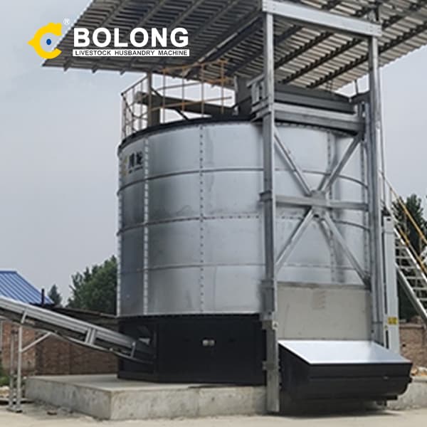 Fast-operating industrial composting machine